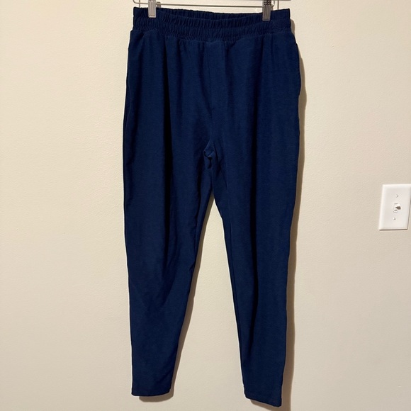 Beyond Yoga Spacedye Take it Easy Men’s Pants Navy Sz Small EUC Slim Fit Active - Picture 1 of 16